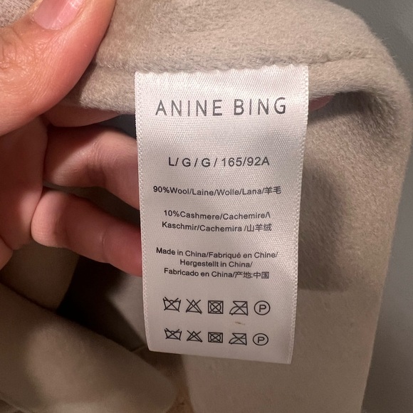 Anine Bing Dylan Maxi Coat in Taupe - Picture 6 of 7